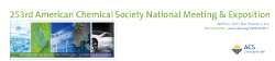 253rd American Chemical Society National Meeting & Exposition
